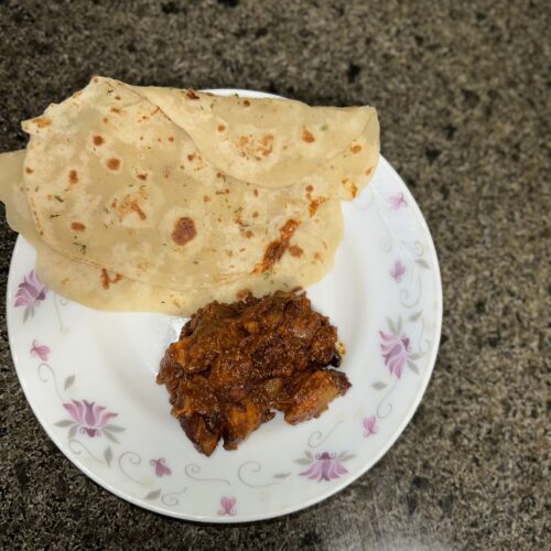 Naan with butter chicken