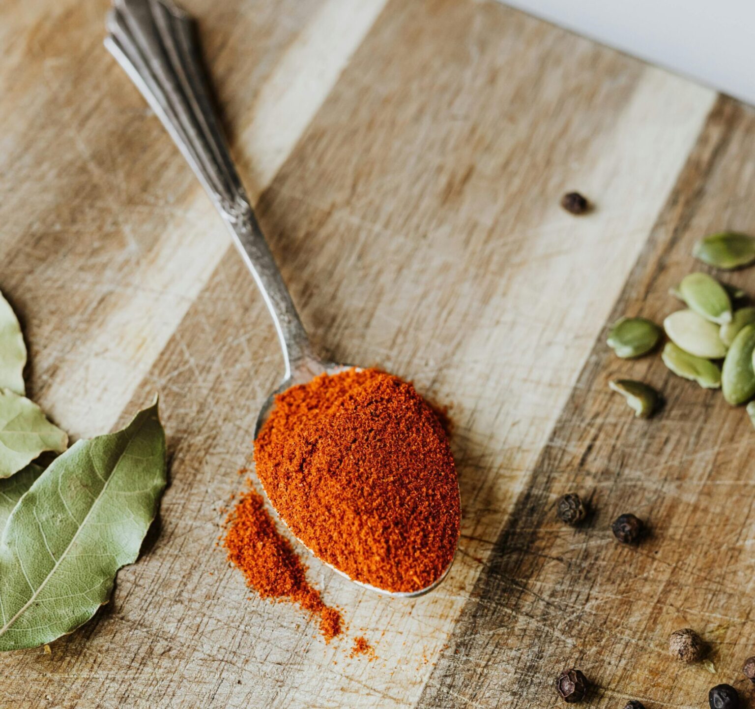 A Close-Up Shot of a Spoonful of Paprika