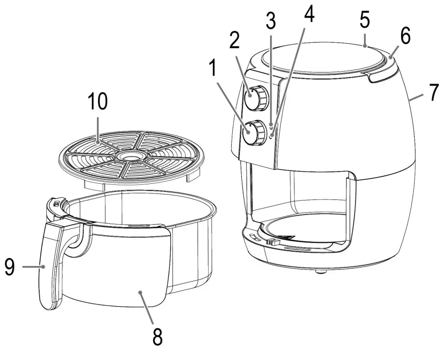 Air Fryer Diagram