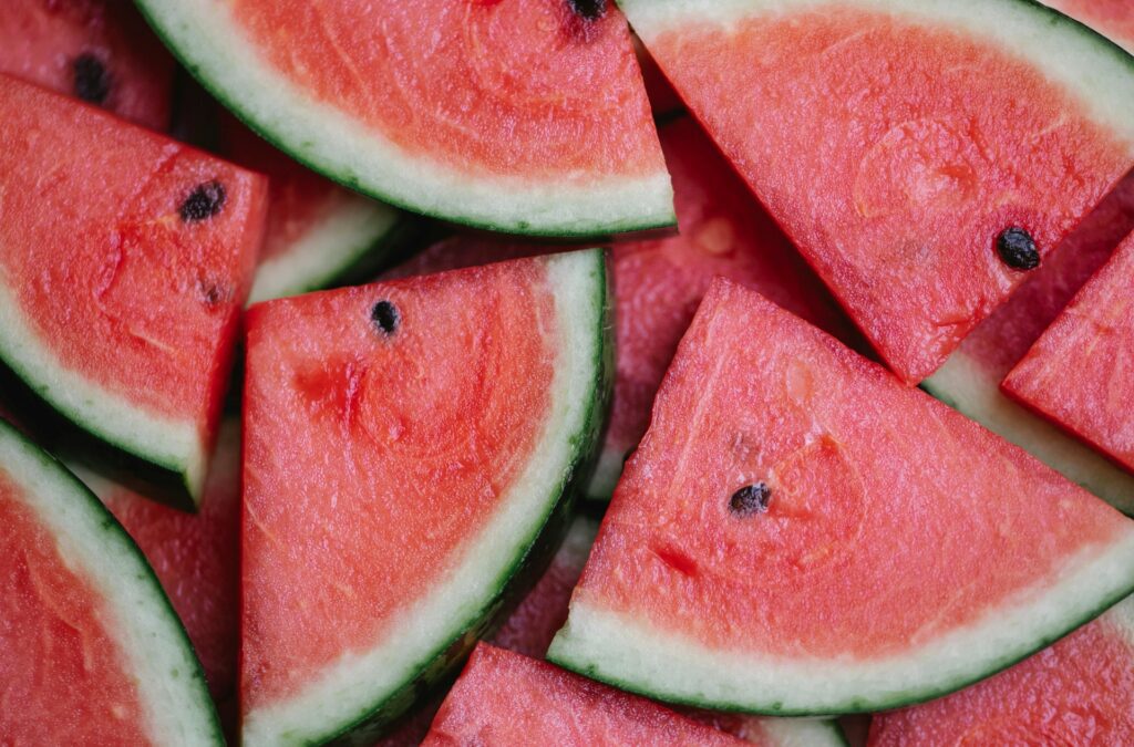 Pieces of fresh juicy watermelon
