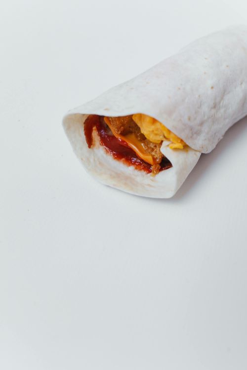 Close Up Shot of a Burrito
