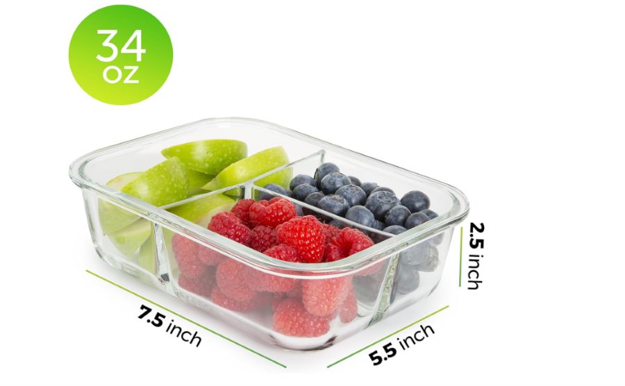 PrepNaturals Glass Meal Prep Containers