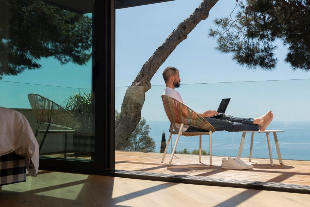 Man working outdoors